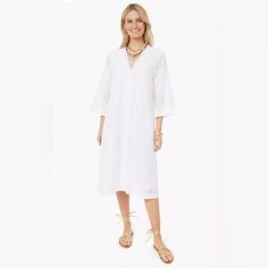Tuckernuck Provincial Eyelet Cote D’Azur White Caftan